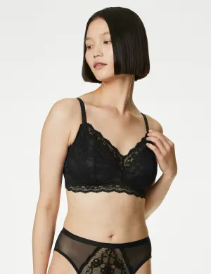 A-E Marks & Spencer Lace Bralette Bra, Black