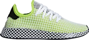 Adidas Deerupt 'Solar Slime' sneakers, green