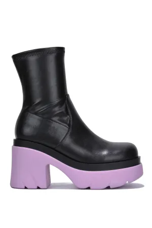 Amelia Purple Sole Booties