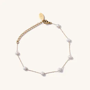 Camille Pearl Bracelet-Waterproof