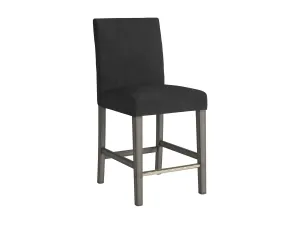 Dark Grey Fabric Counter Height Stool